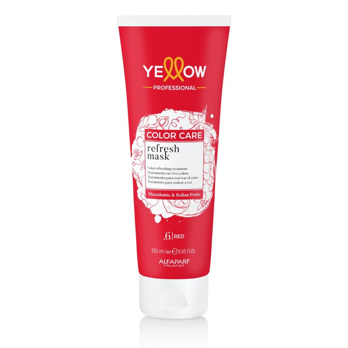 YELLOW - Mascarilla Yellow Alfaparf Color Care .6 Red 250mL