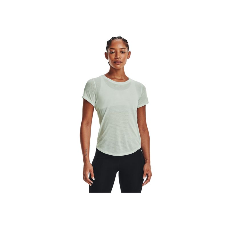UNDER ARMOUR - Camiseta Mujer Under Armour STREAKER SS-GRN Verde UNDER ARMOUR