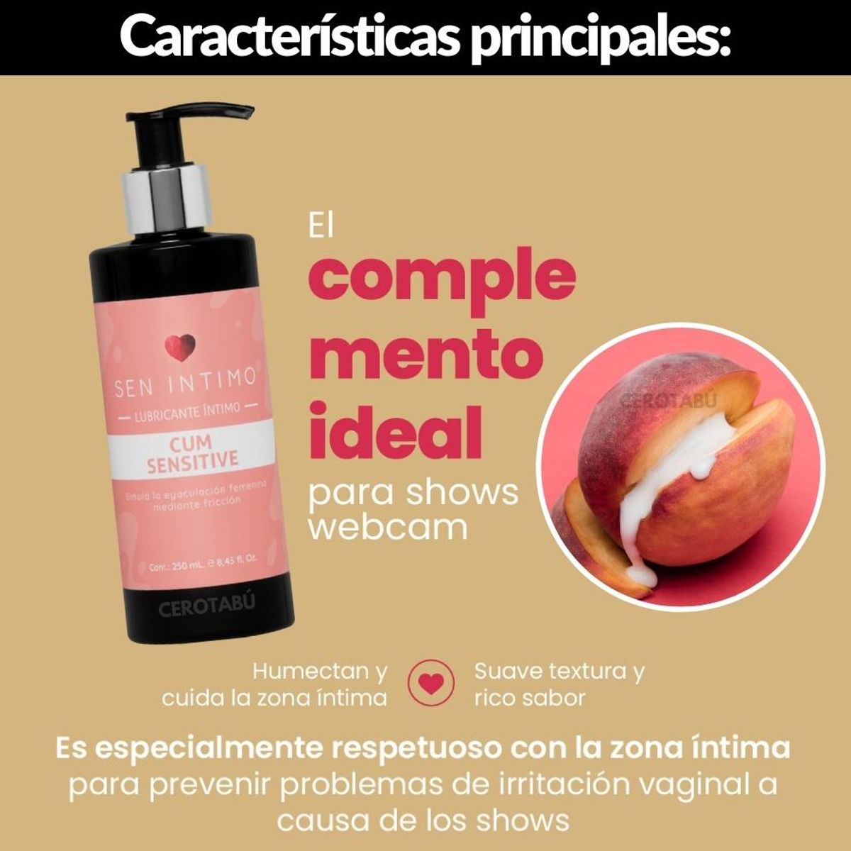 SEN INTIMO - Lubricante Intimo Cum Sensitive Simula Eyaculacion Mujer x 250ml