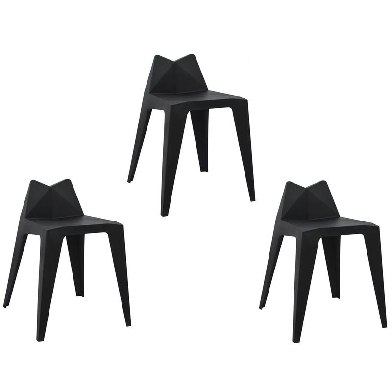MOBLIHOUSE - Set X3 Silla De Comedor Victory Silla Auxiliar De Cocina Bar