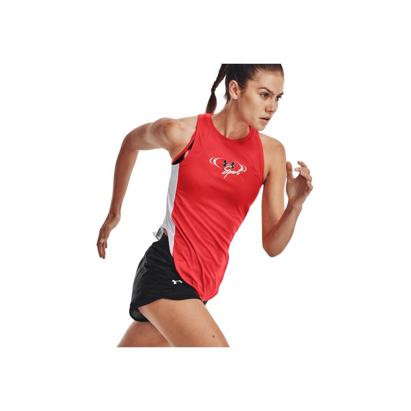 UNDER ARMOUR - Camiseta Mujer Under Armour MESH TANK-RED Rojo UNDER ARMOUR