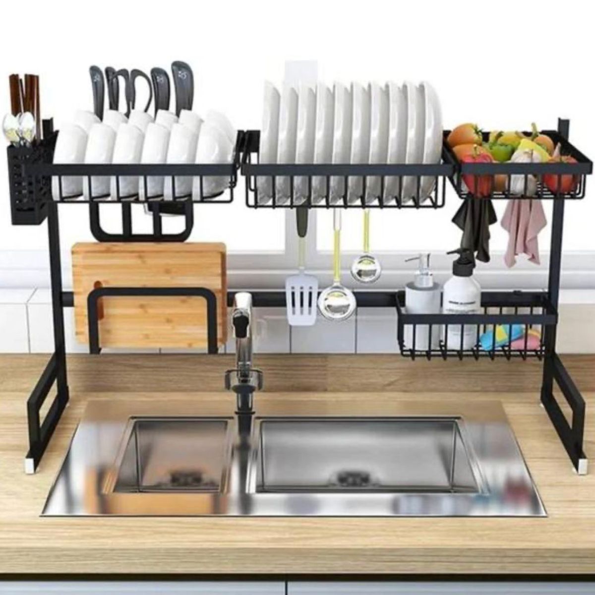 GENERICO - Organizador Y Escurridor Platos Loza Cubiertos