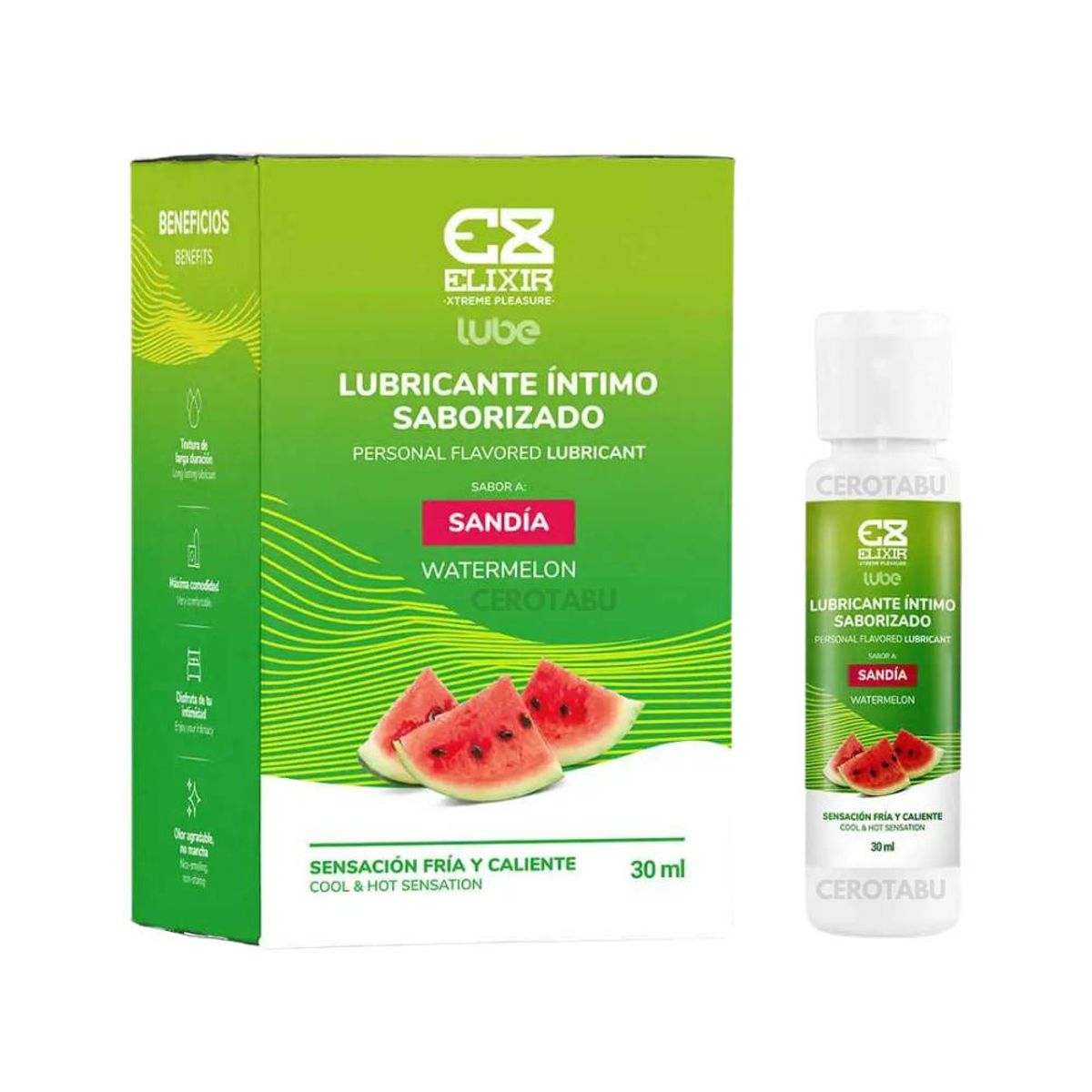 ELIXIR - Lubricante Caliente-frio Elixir Sabor Sandia 30ml