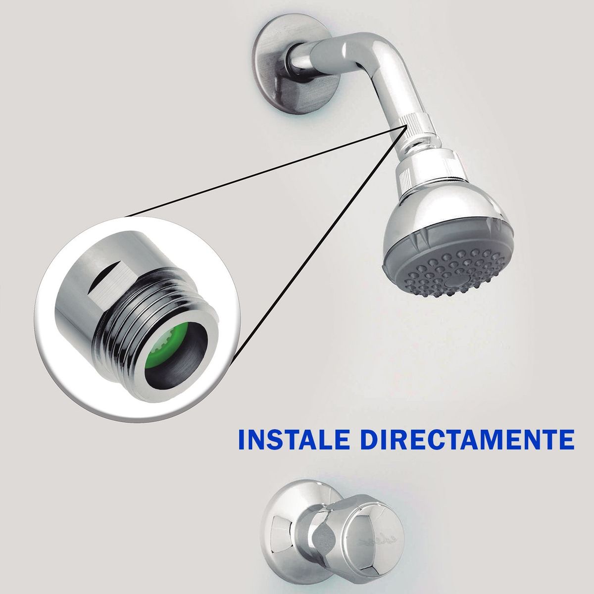 GENERICO - Ahorrador de Agua para Ducha  Consume 40% Menos Agua