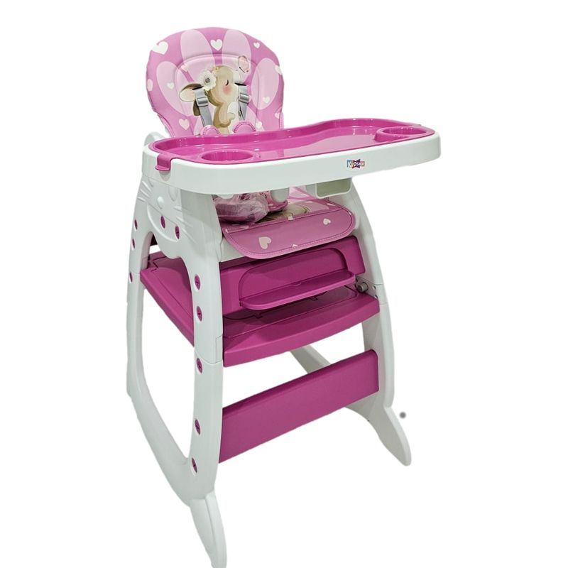 KIDSHOP - Silla para Comer Bebe Escritorio para Ninos 3en1 HC-30P ROSA