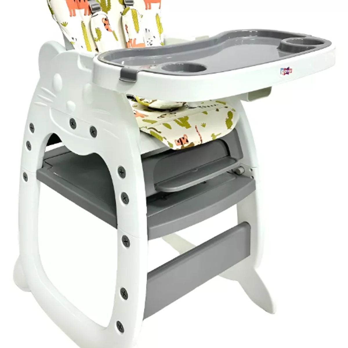 KIDSHOP - Silla Para Comer Bebe Escritorio Para Niños 3 en 1 R-1 Gris