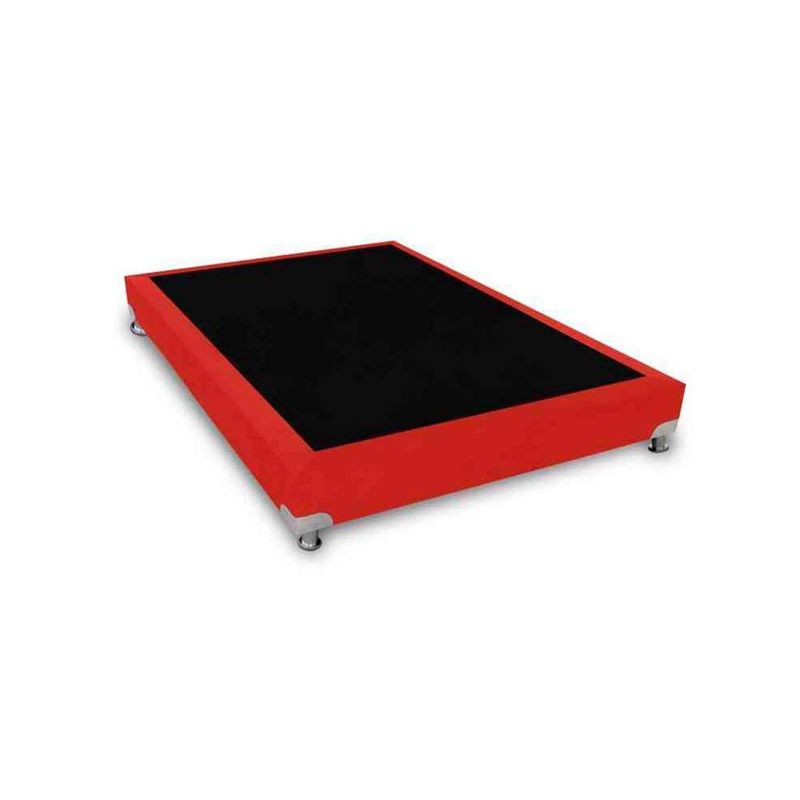 MAGIC CLASS - BASE CAMA BOSTON DE LUJO 120X190 ECOCUERO ROJO