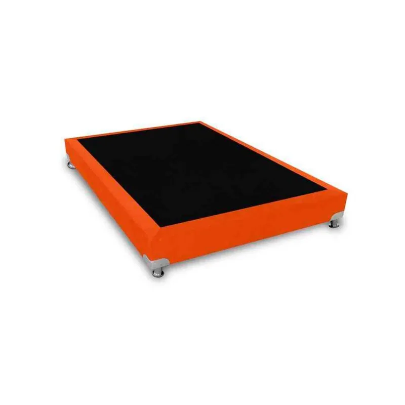 MAGIC CLASS - BASE CAMA BOSTON DE LUJO 120X190 MICROFIBRA NARANJA