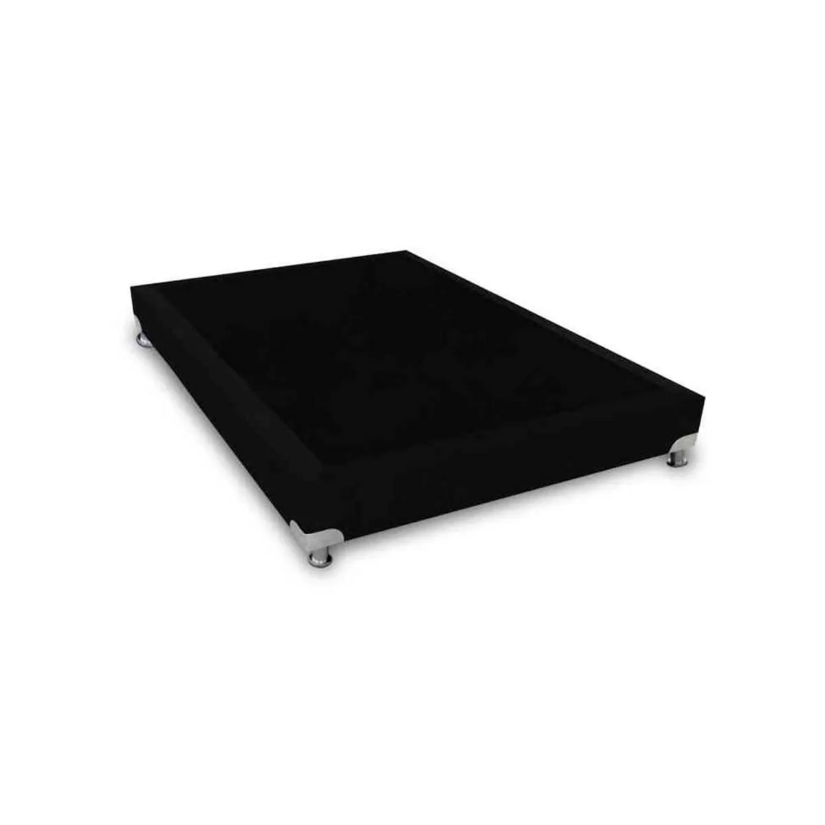 MAGIC CLASS - BASE CAMA BOSTON DE LUJO 140X190 ECOCUERO NEGRO