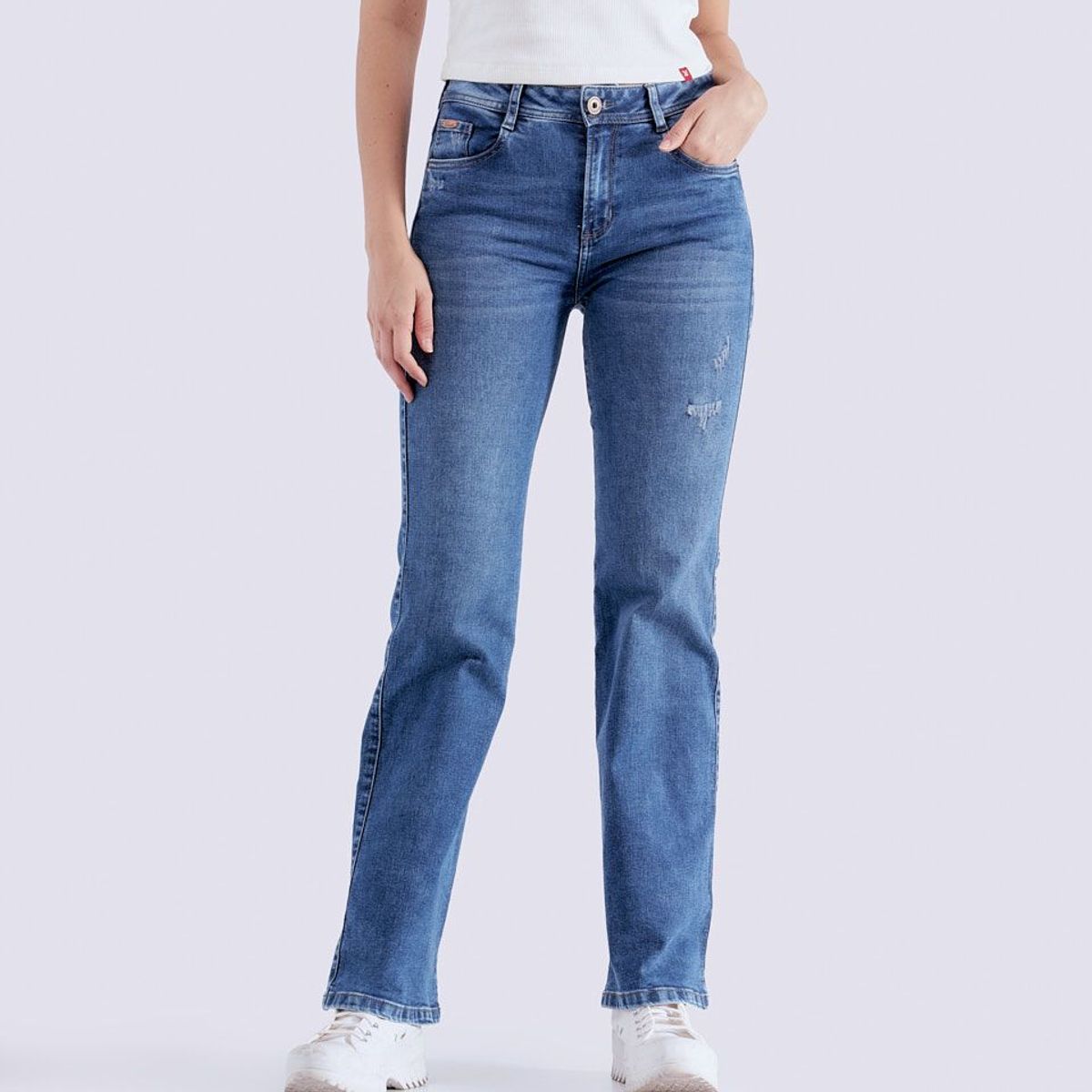 UNSER - Jean Para Mujer Bota Recta Y Proceso Medio Unser