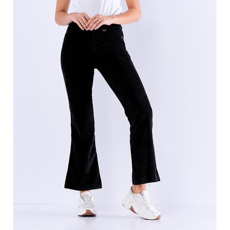 DEREK - Jean Para Mujer Efecto Pana Unicolor Con Bota Flare Derek_.