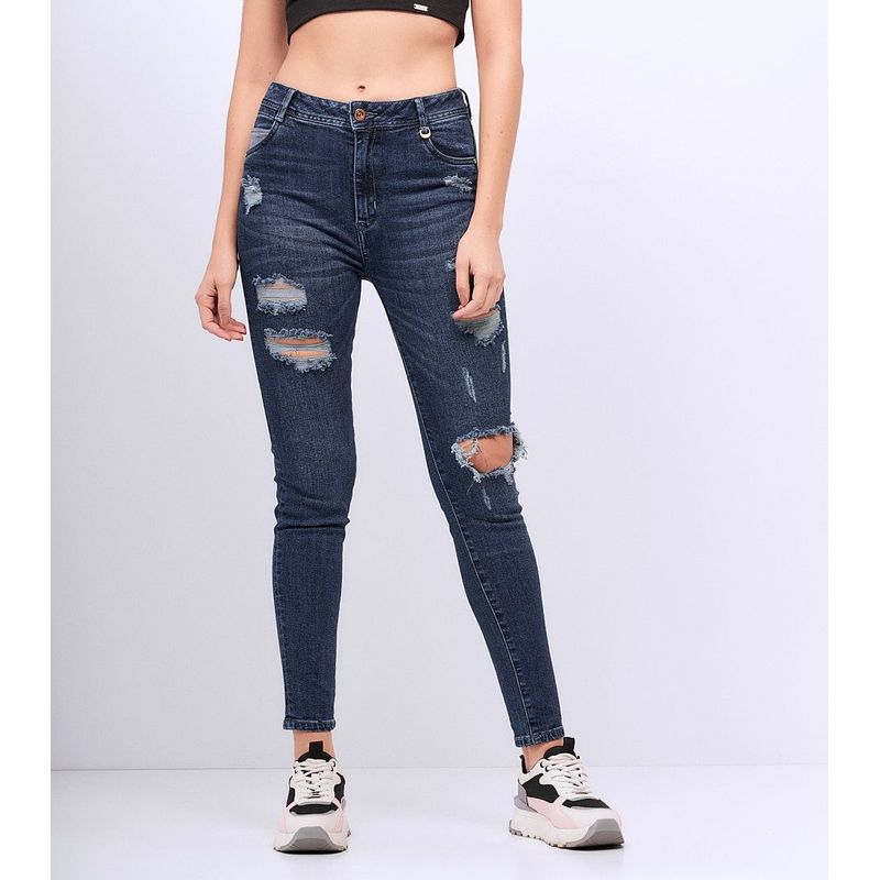 DEREK - Jean Para Mujer Skinny Con Proceso Rotos  Derek_.