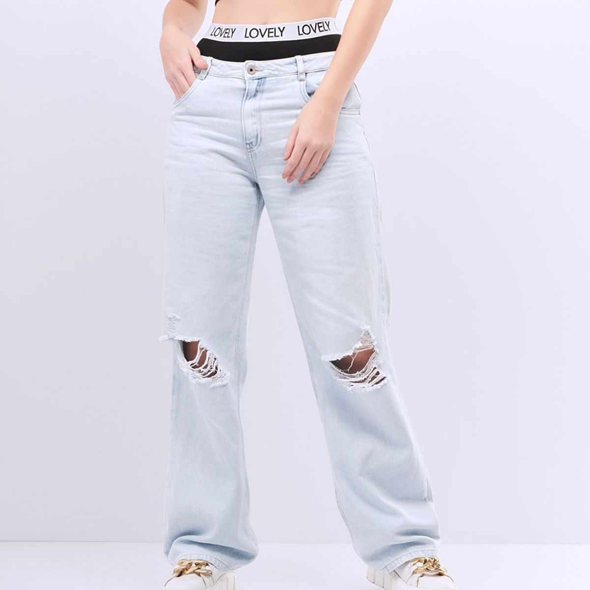 DEREK - Jean Para Mujer Descaderado Derek