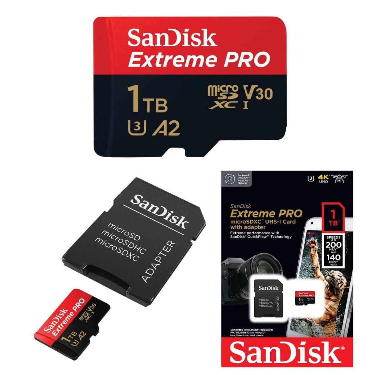 SANDISK - Memoria SanDisk Extreme Pro MicroSD 1TB / 200 Mbps