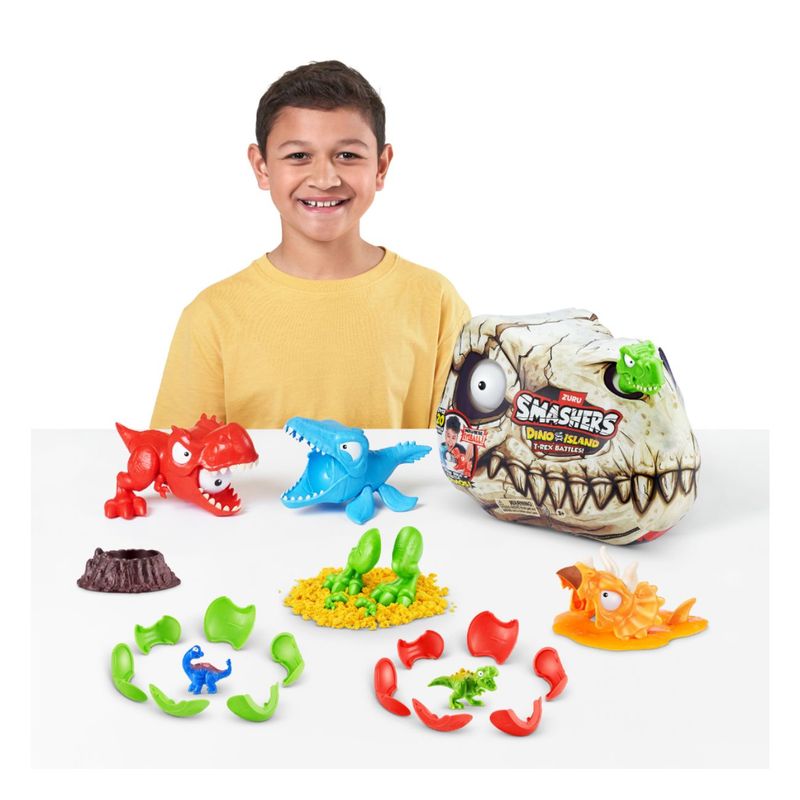 ZURU - Dinosaurio Batalla T-Rex Sorpresa Smashers Dino Island Media
