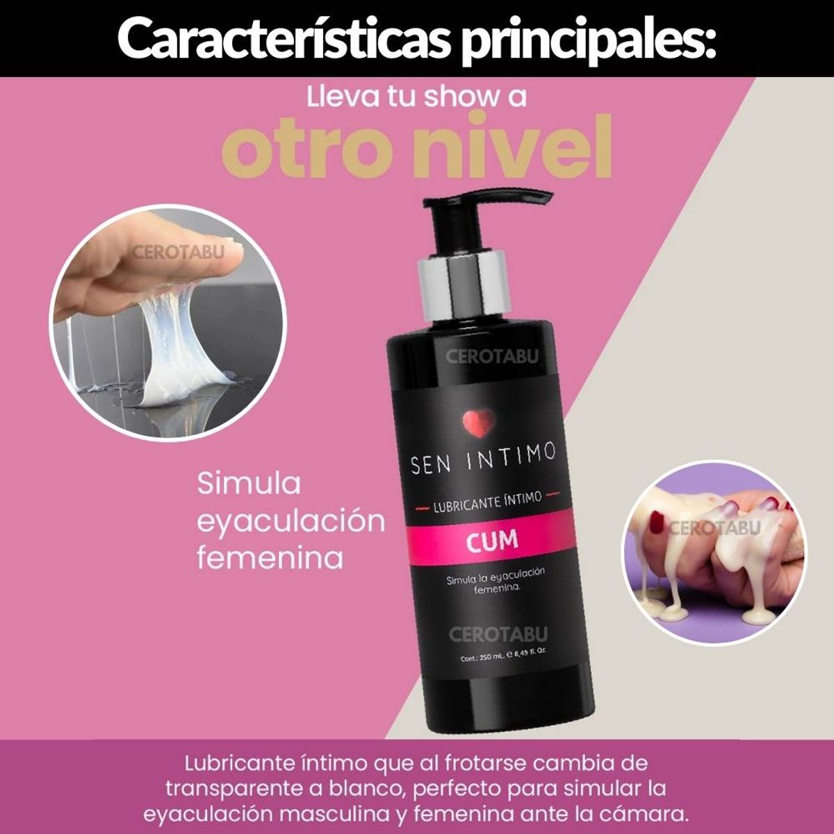 SEN INTIMO - Lubricante Cum Sen Intimo 250 Ml Squirt Simula Eyaculación