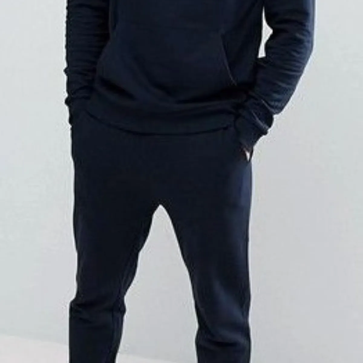 URBAN PLUS - sudadera hombre buzo y jogger azul oscuro conjunto
