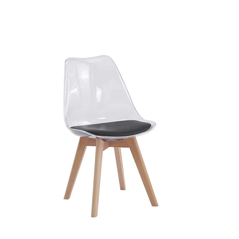 GENERICO - Silla Eames Transparente Tulip con cojin diseño nórdico