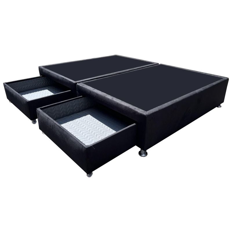 DORMIPUFF - Base Cama Con Cajones Closet 120cm Semi Doble Negro Dormipuff