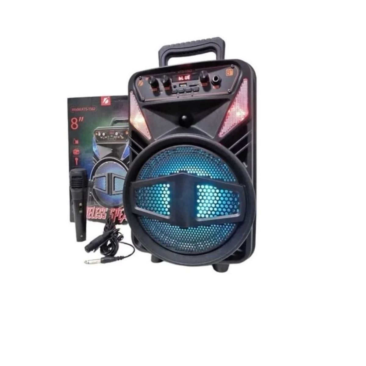 GENERICO - Parlante Cabina Bluetooth 8 Pulgadas Micrófono KTS-1562