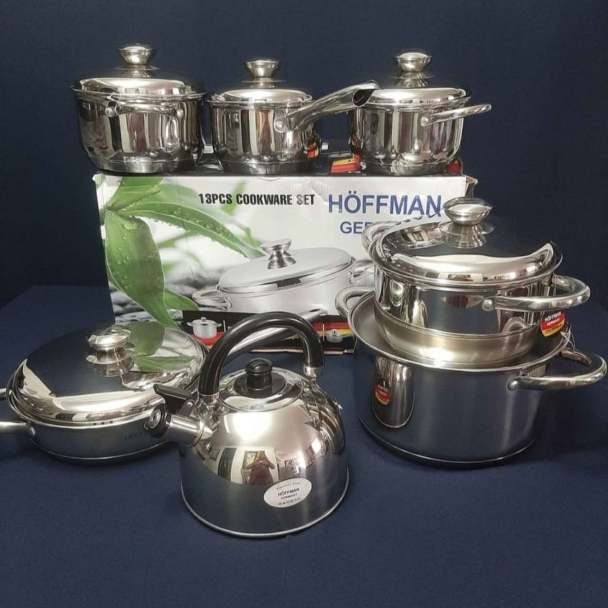 GENERICO - Bateria De Ollas Acero Quirurgico Hoffman Germany 13 Piezas