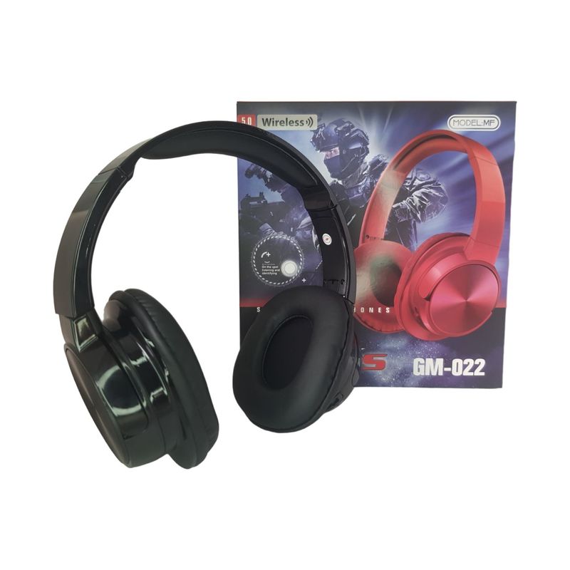 GENERICO - Audifonos Inalambricos Gamer Bluetooth Y Microfono Gm-022 NEGRO