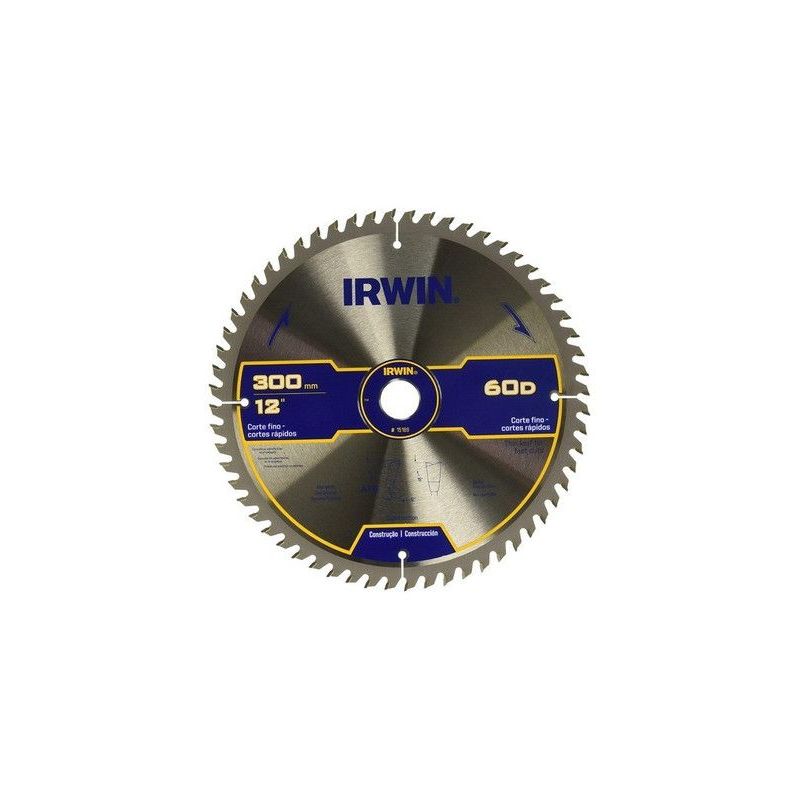 IRWIN - DISCO SIERRA PARA MADERA 12" X 60TPI EJE 30MM