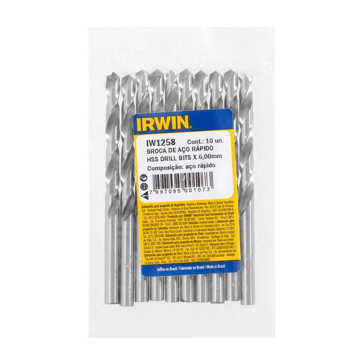 IRWIN - BROCA PARA METAL AR 6MM INDUSTRIAL M-2