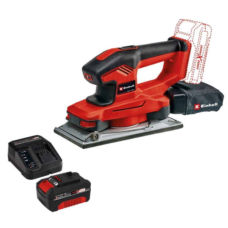 EINHELL - LIJADORA ORBITAL INALAMBRICA 18V+STARTER KIT 4AH