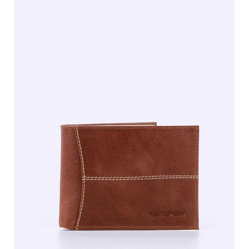UNSER - Billetera Para Hombre Unicolor Con Repujado Texto Unser