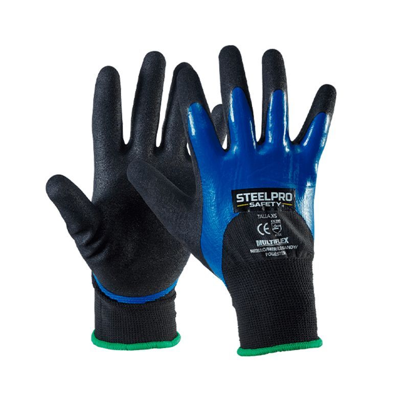 STEELPRO - GUANTE MULTIFLEX NITRILO/NITR SANDY POLIESTER T-XS