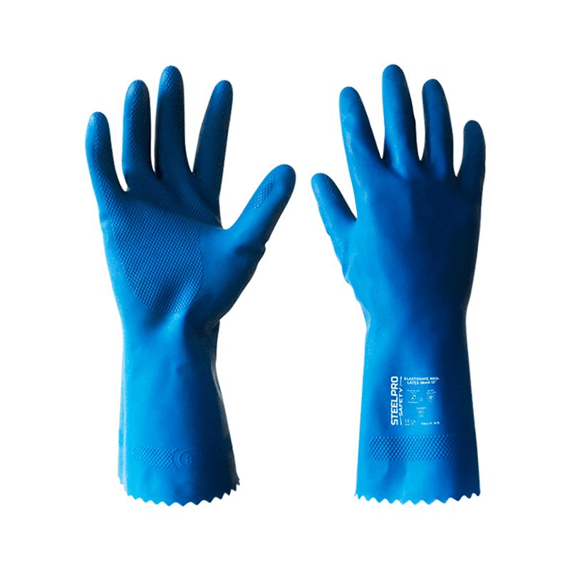 STEELPRO - GUANTE ELASTOSAFE 13" T-10 NEO AZUL (2 UNDS)