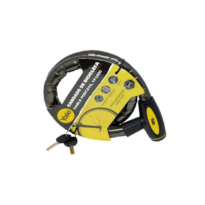 YALE - CANDADO PARA BICICLETA 1MTS