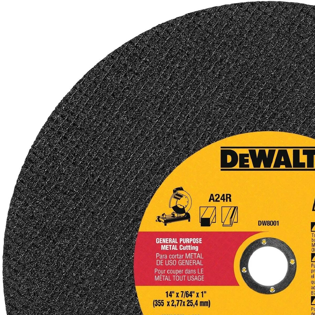 DEWALT - DISCO CORTE METAL 14" X 7/64" X 1" T-1 DW8001