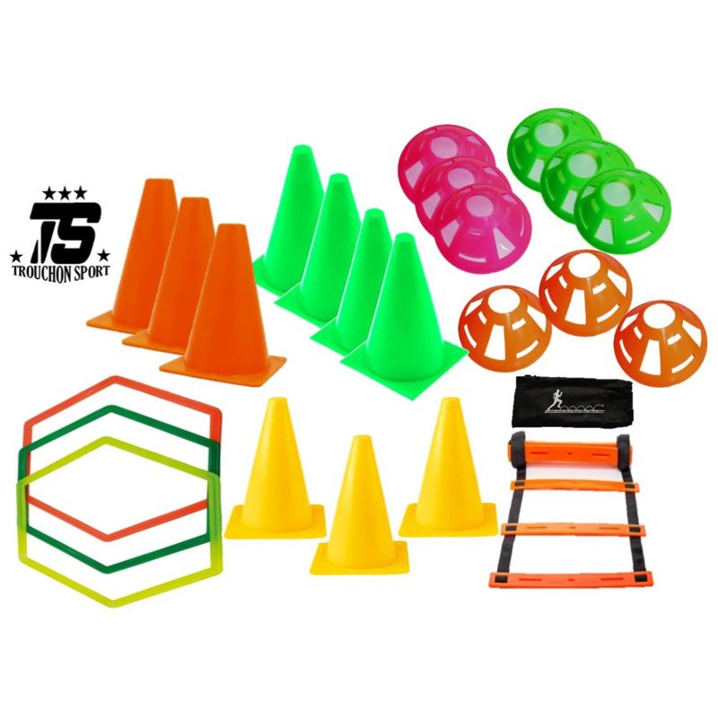 GENERICO - Escalera Deportivas + Conos + Platillos + Set Entrenamiento