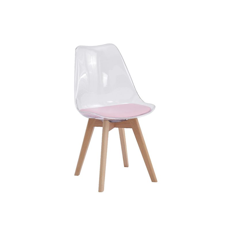 GENERICO - Silla Eames Transparente Tulip con cojin diseño nórdico