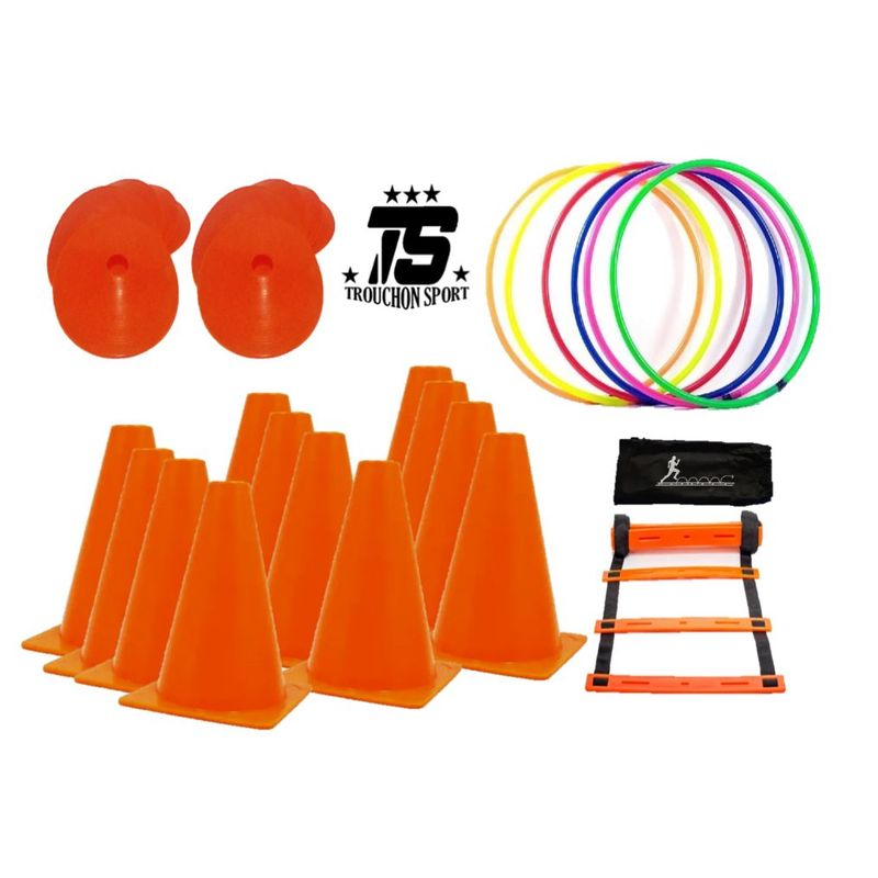 GENERICO - Escalera Agilidad Aros Conos Kit Entrenamiento Deportivas