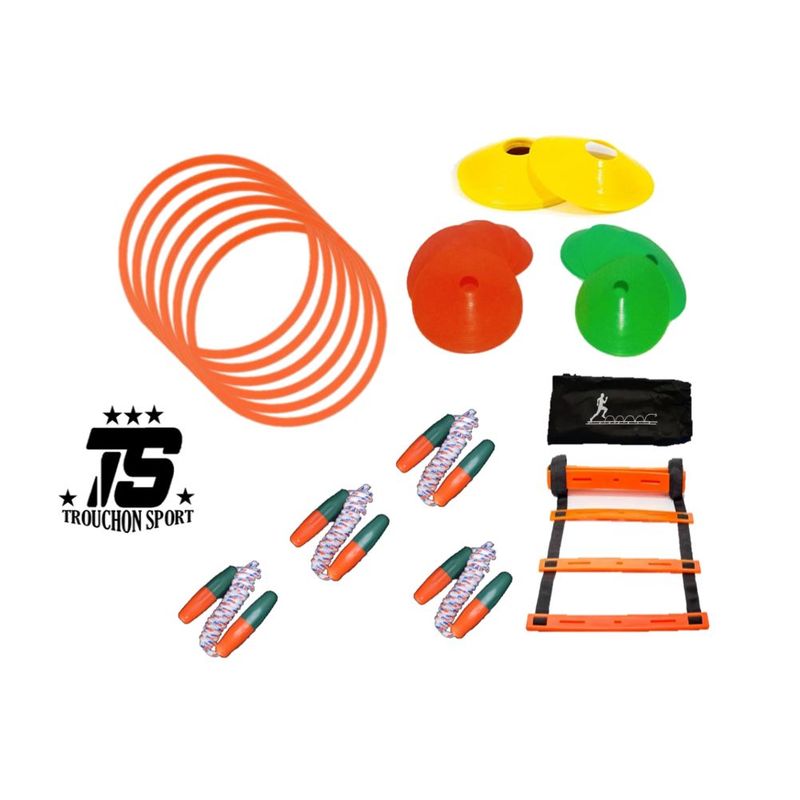GENERICO - Escalera Coordinación + Lazos De Salto + Aros Deportivas