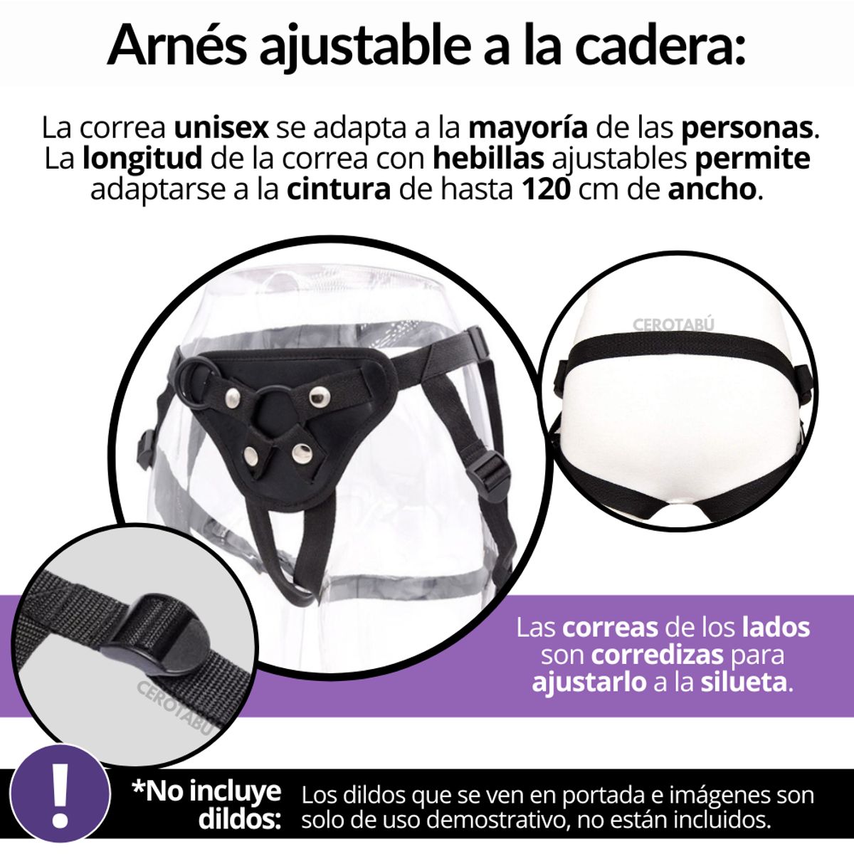 GENERICO - Arnés Harnes Ajustable Para Dildo Consolador Cinturon Sexual