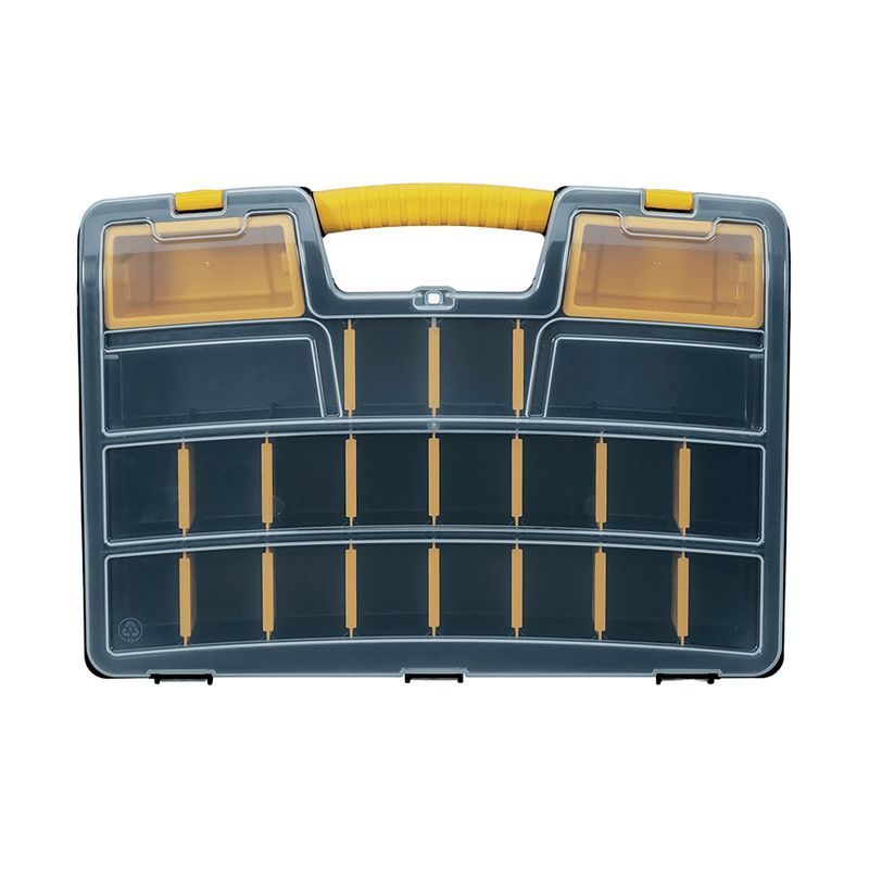 RIMAX - CAJA PLASTICA ORGANIZADORA NEGRA 18" TIPO MALETIN