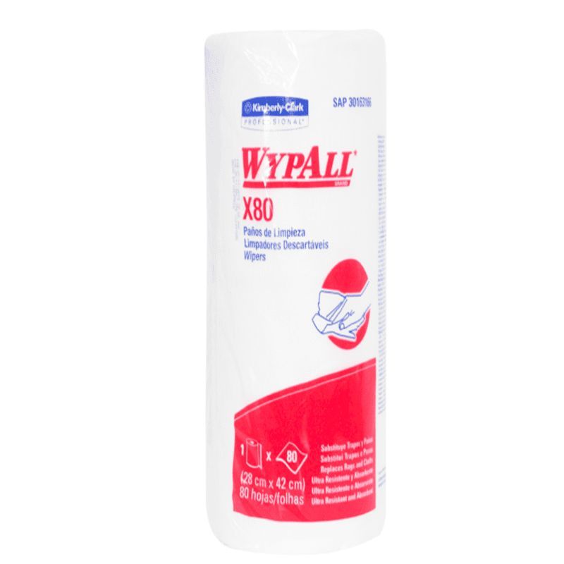WYPALL - PAÑO WYPALL X80 REGUÑAR ROLL P/LIMPIEZA ROLLO 80UN