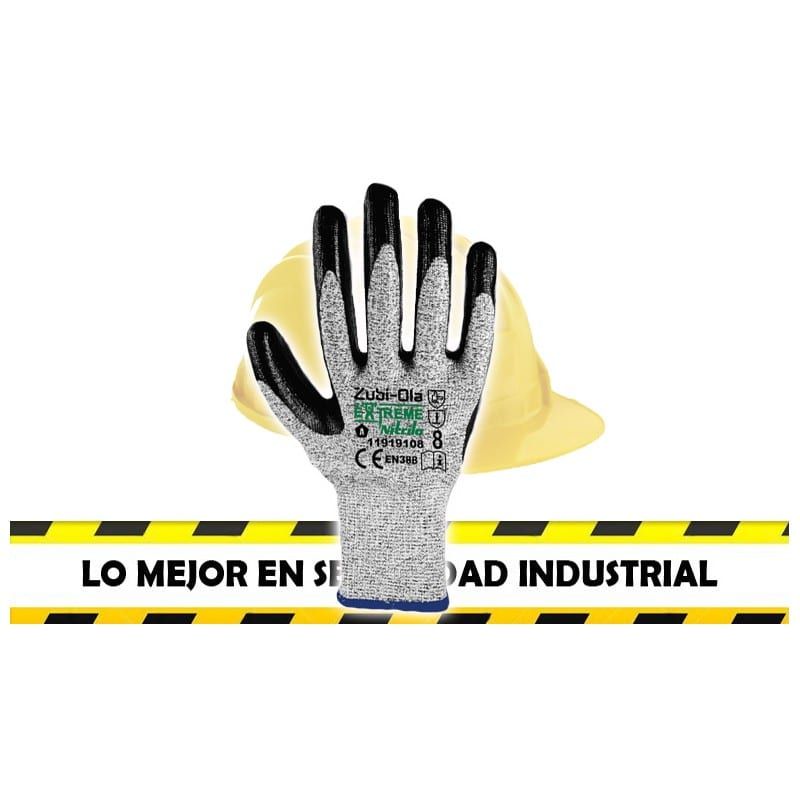 ZUBI OLA - GUANTE ALGODON/NYLON RECUBIE POLIURETANO GRIS T9