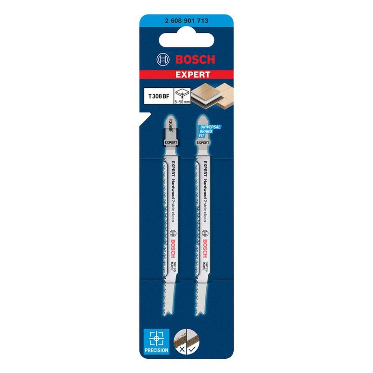 BOSCH - SEGUETA CALADORA MADERA DURA T308BF REC 2PZ EXPERT