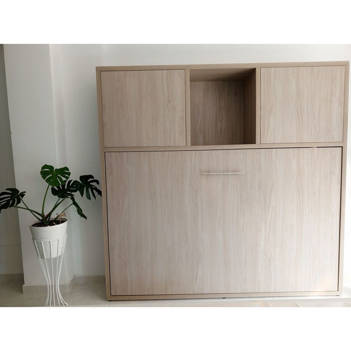 GENERICO - CAMA ABATIBLE HORIZONTAL CON MUEBLE