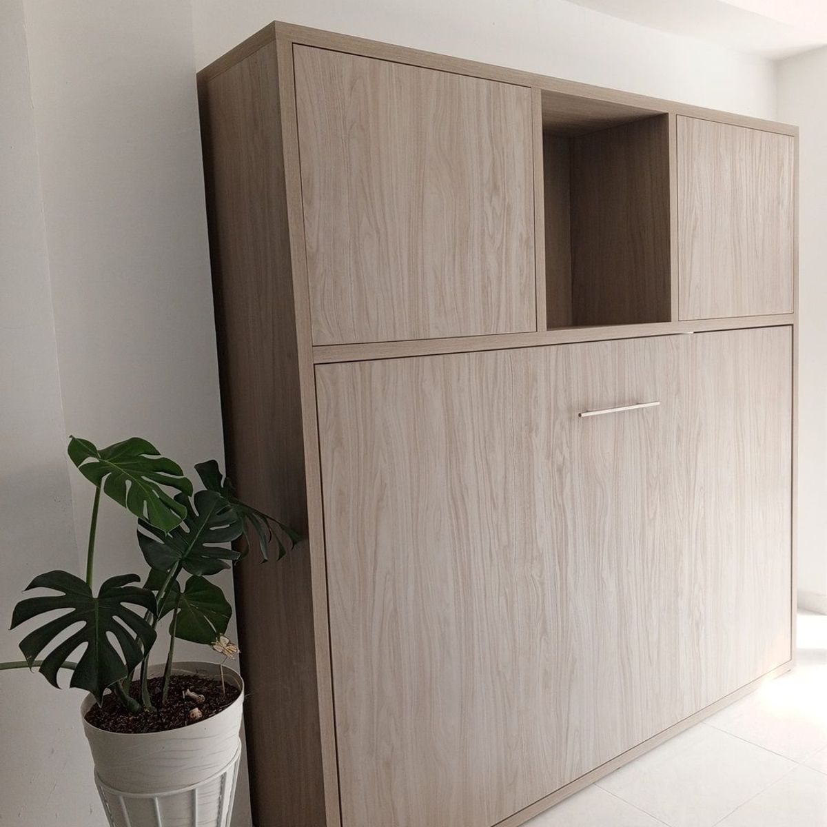 GENERICO - CAMA ABATIBLE HORIZONTAL CON MUEBLE