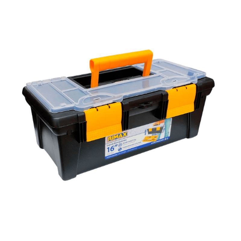 RIMAX - CAJA PLASTICA PARA HERRAMIENTAS 16" NEGRA