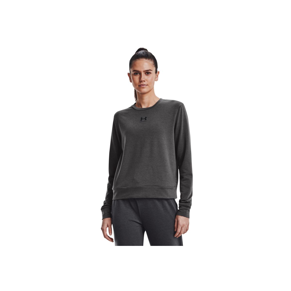 UNDER ARMOUR - Camiseta Mujer Under Armour RIVAL TERRY CREW Gris UNDER ARMOUR