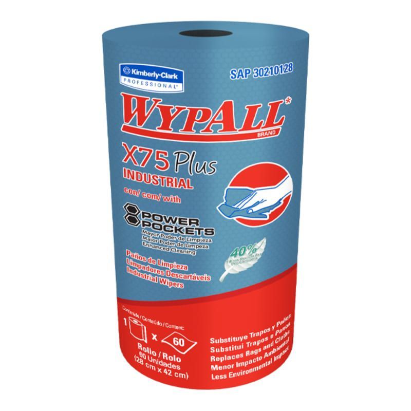 WYPALL - PAÑO WYPALL X75 INDUSTRIAL P/LIMPIEZA ROL 60 PAÑOS