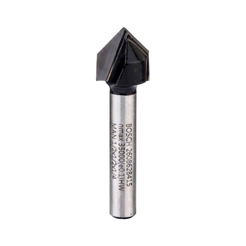 BOSCH - FRESA RUTEADORA MADERA RANUÑA EN V 1/2"ESPIGO 1/4"