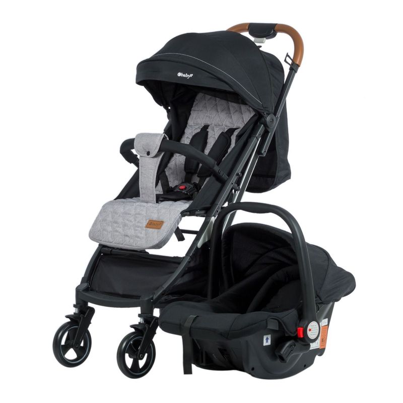 EBABY - Coche Maleta + Portabebé HAPPY TRAVEL EB198 - NEGRO